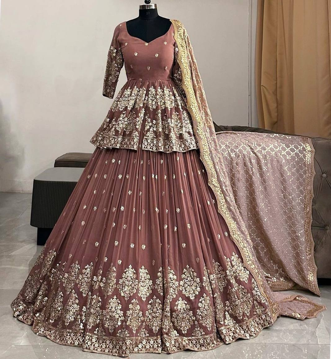 Faux Georgette Lehenga