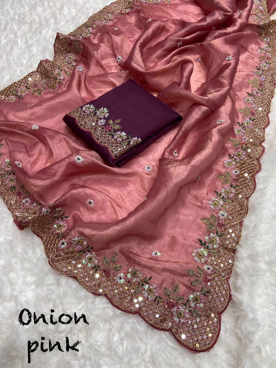 Celestial Dawn Silk Saree