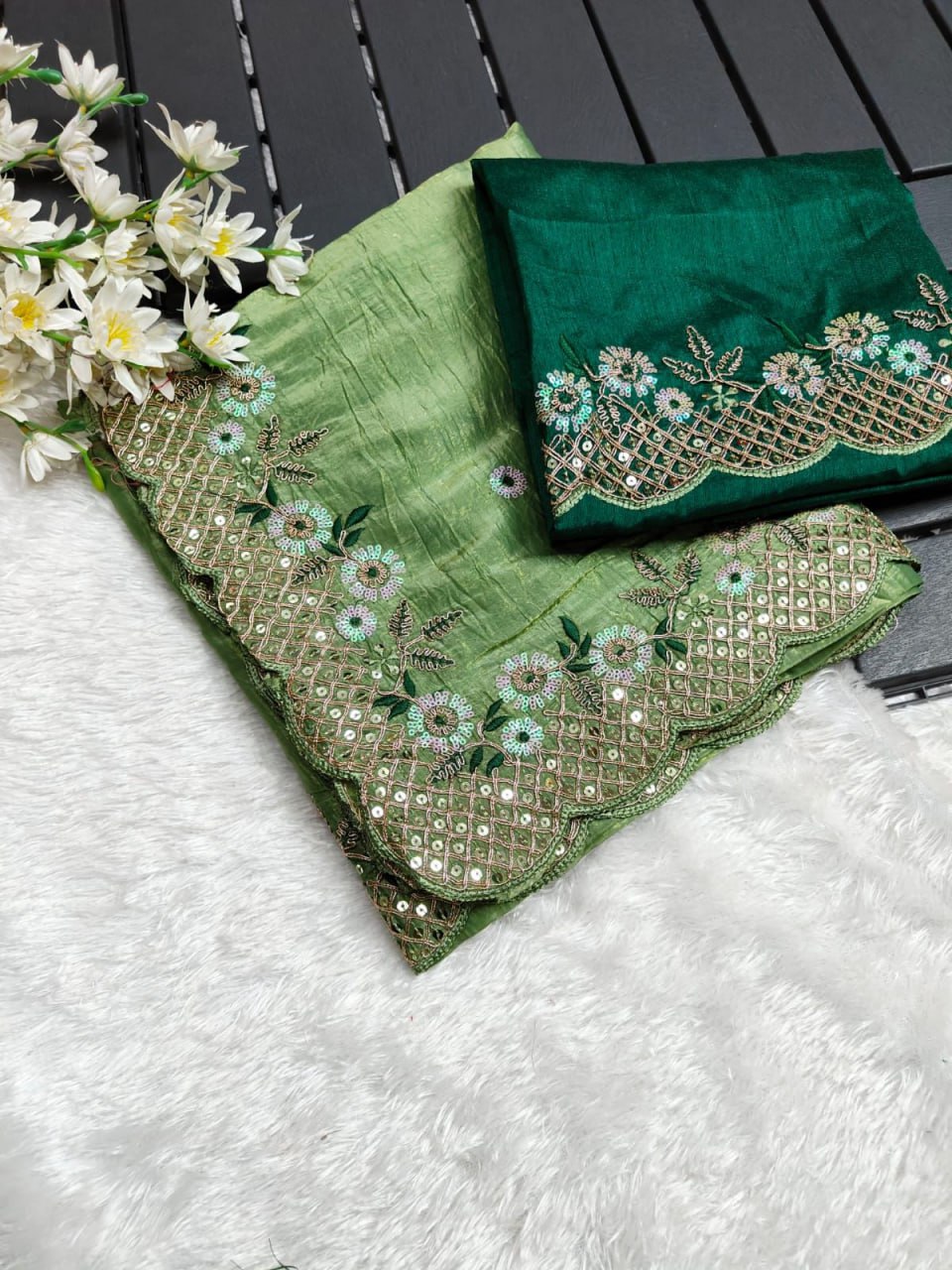 Emerald Dream Silk Saree