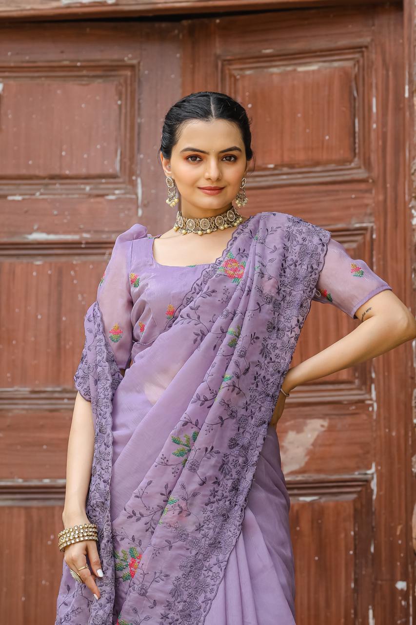 Purple Prose Saree