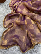 Elegant Katdana and Moti Lace Border Saree