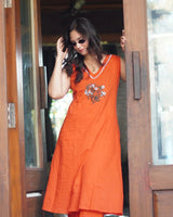 Beautiful Embroidery Work Kurta Set For Woman