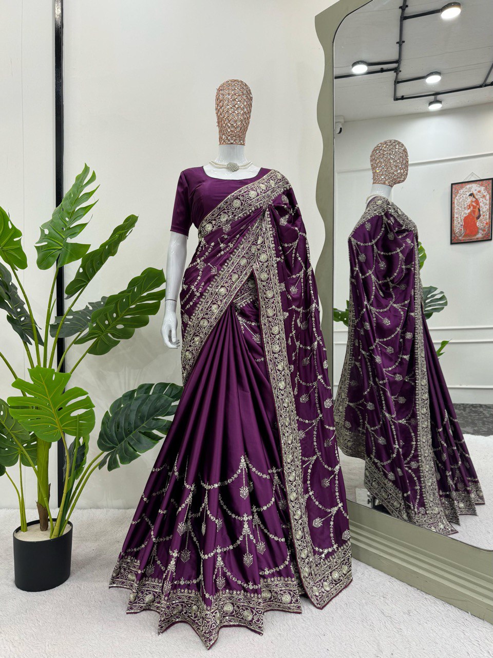 Flowing Satin Saree