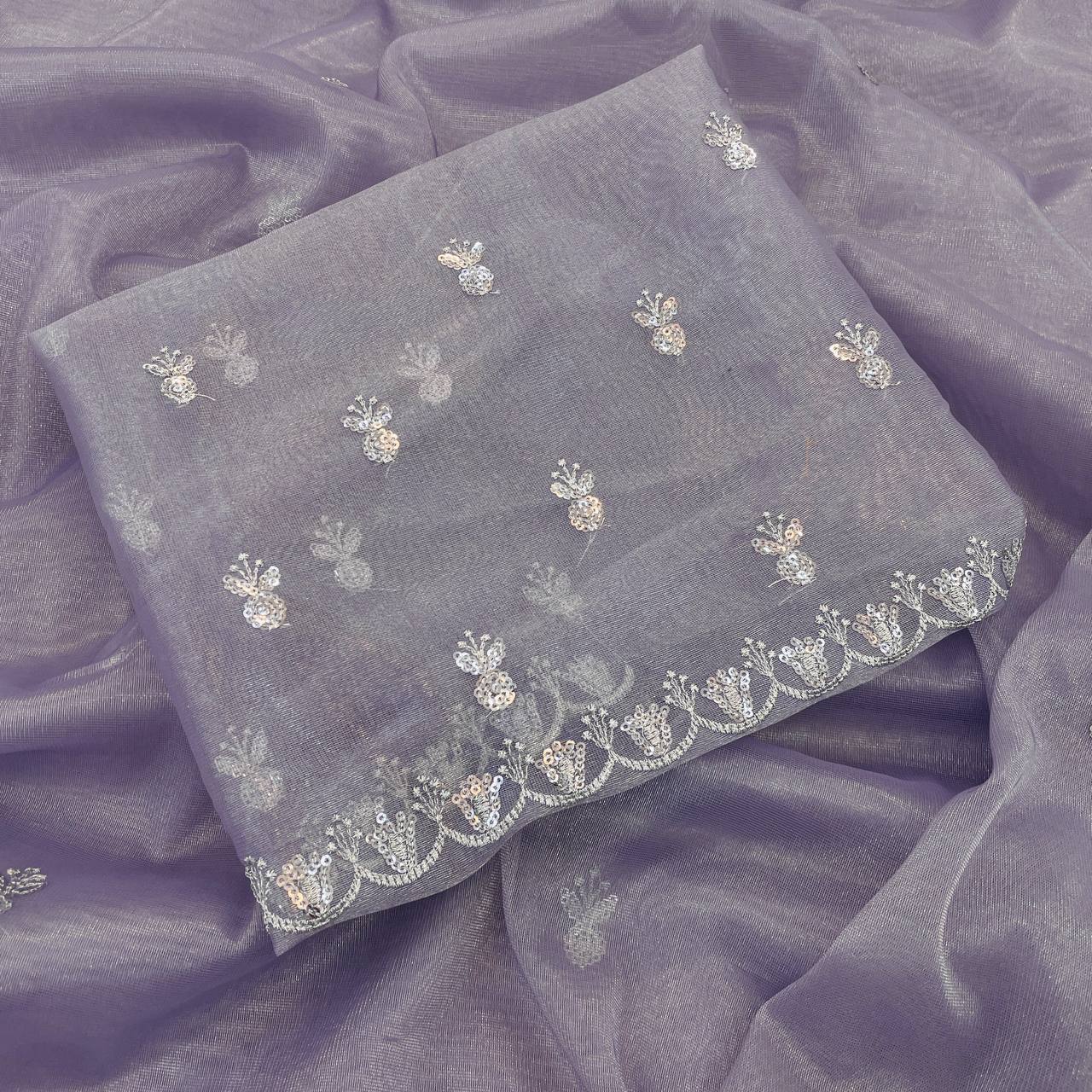 Soft Twil Net Fabric Saree