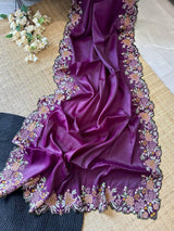 Crimson Bloom Saree
