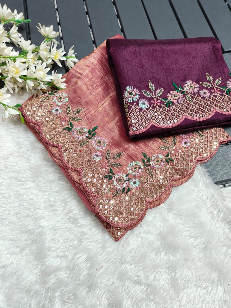Celestial Dawn Silk Saree