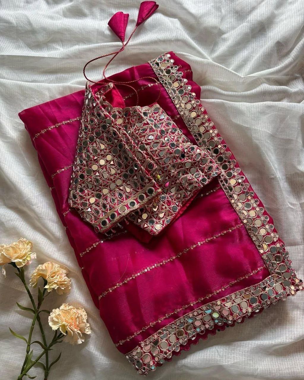 Golden Echo Saree