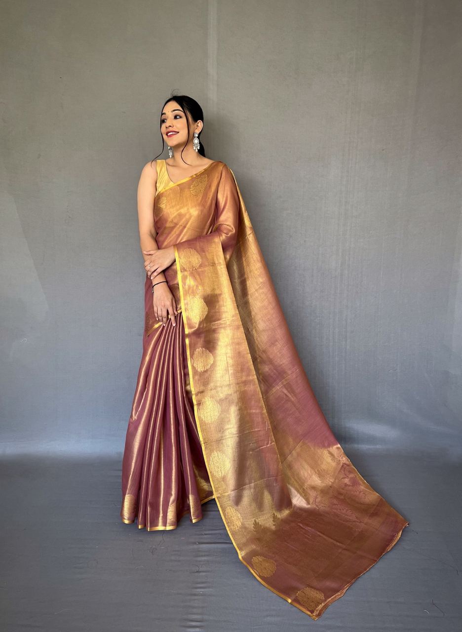 Coral Sunset Saree