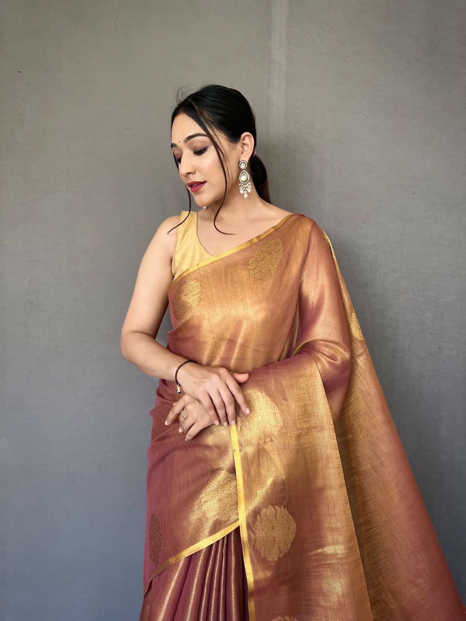 Coral Sunset Saree