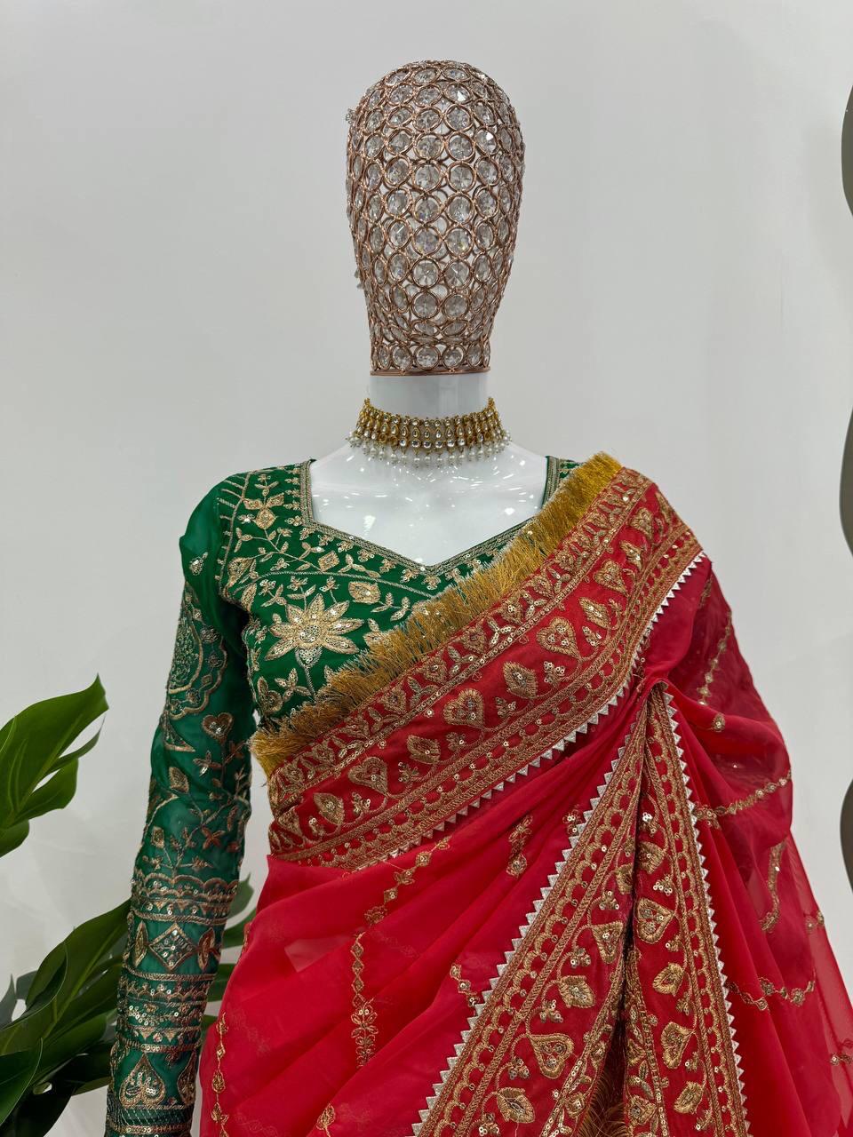 Crimson Glory Saree
